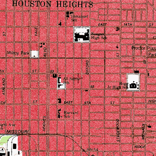 Topographic Map of Charles E Coombs House, TX