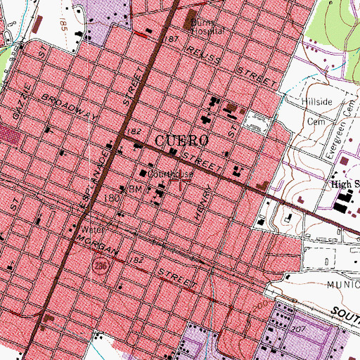Topographic Map of Charles J and Alvina Ott House, TX