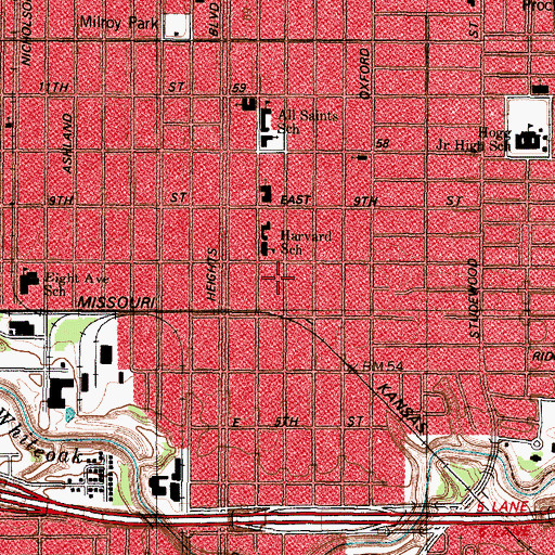 Topographic Map of Charles Roessler House, TX