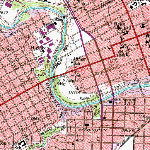 Topographic Map of C A Broome House, TX