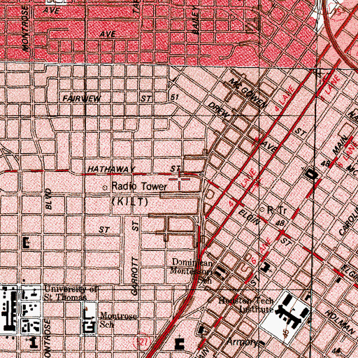 Topographic Map of C L Neuhaus House, TX
