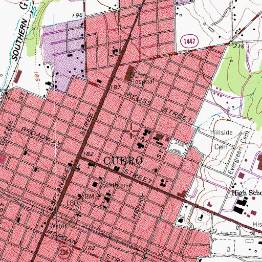 Topographic Map of Callaway-Gillette House, TX