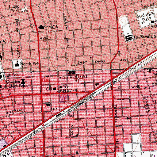 Topographic Map of Brown-Dorsey House, TX