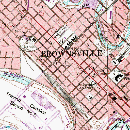 Topographic Map of Browne-Wagner House, TX