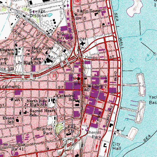 Topographic Map of Broadway Bluff Improvement, TX