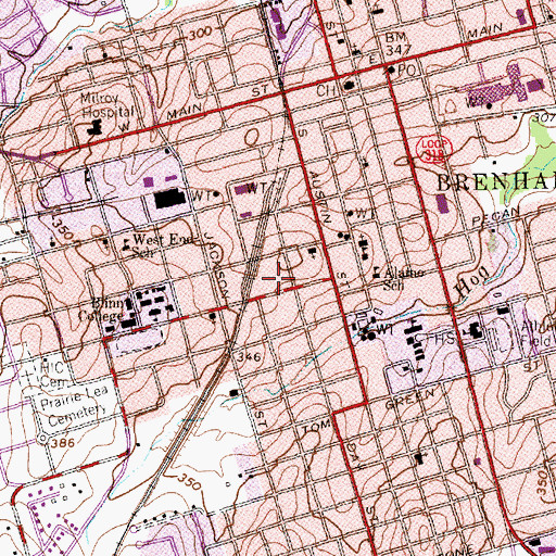 Topographic Map of Brockschmidt-Miller House, TX