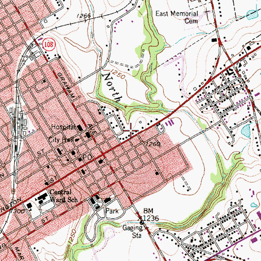 Topographic Map of Berry House, TX