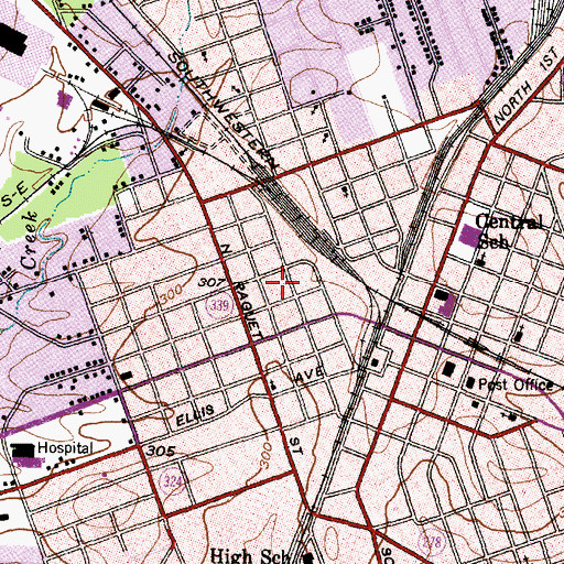 Topographic Map of Binion-Casper House, TX