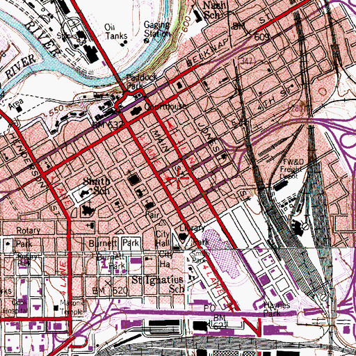 Topographic Map of Blackstone Hotel, TX