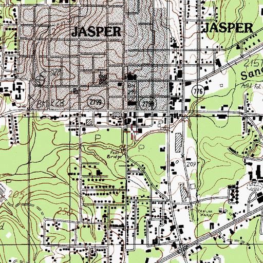 Topographic Map of Blake-Beaty-Orton House, TX