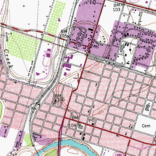 Topographic Map of Bolton-Outlar House, TX