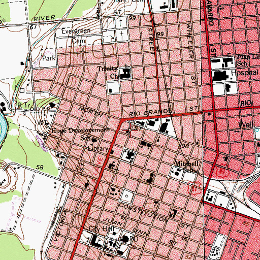 Topographic Map of Braman House, TX