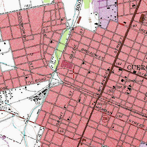 Topographic Map of Breeden-Runge Wholesale Grocery Company Building, TX