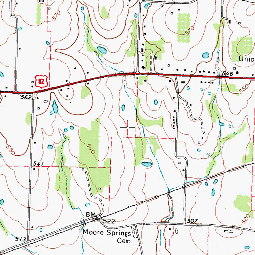 Topographic Map of Baty-Plummer House, TX