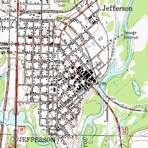 Topographic Map of Beard House, TX