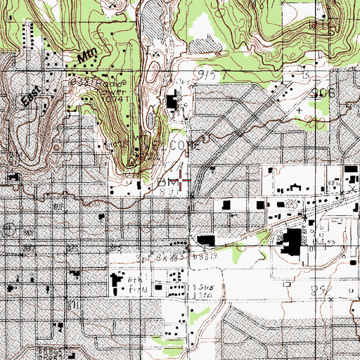 Topographic Map of Baker Hotel, TX
