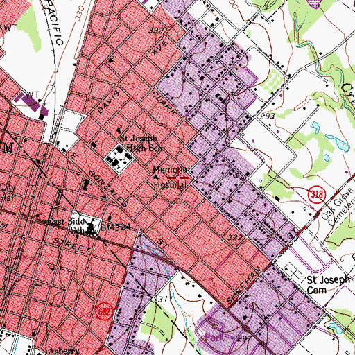 Topographic Map of Baker House, TX