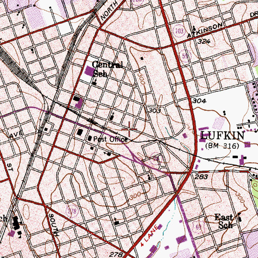 Topographic Map of Banks-Ogg House, TX