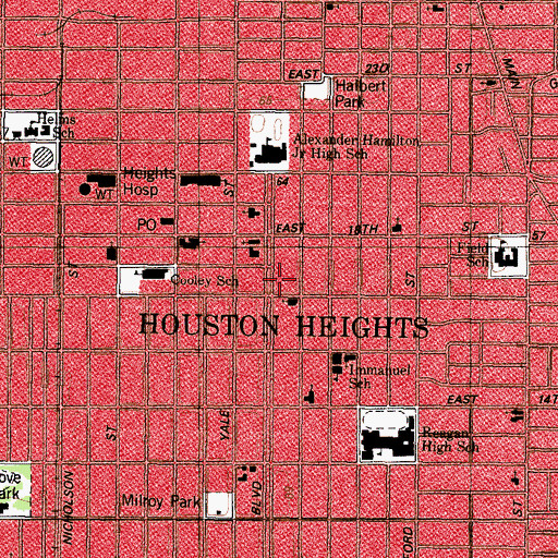 Topographic Map of Barker House, TX