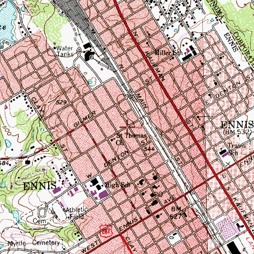 Topographic Map of Barkley-Floyd House, TX