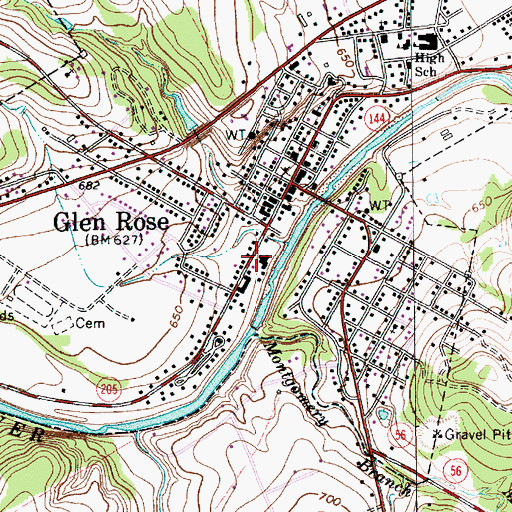 Topographic Map of Barnards Mill, TX