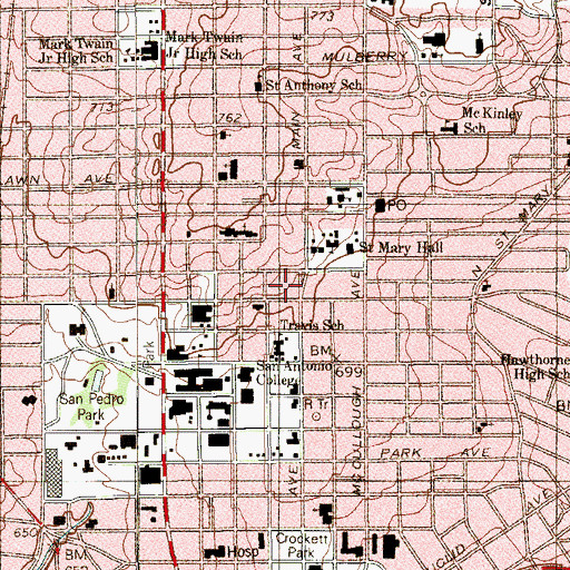Topographic Map of Barnes-Laird House, TX