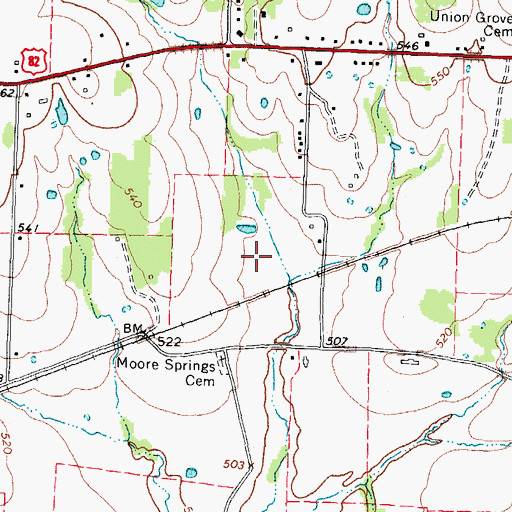 Topographic Map of Bailey-Ragland House, TX