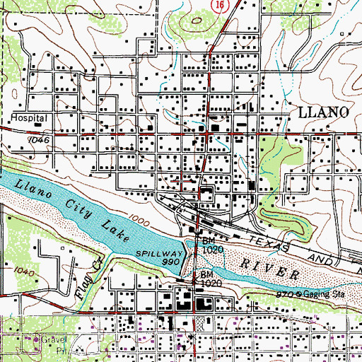 Topographic Map of Badu Building, TX