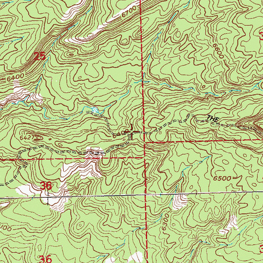 Topographic Map of The Meadows Trail, CO