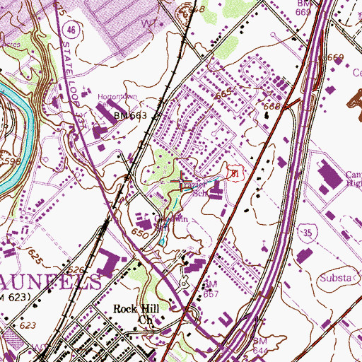 Topographic Map of Andreas Breustedt House, TX