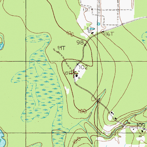 Topographic Map of Andrew Smyth House, TX