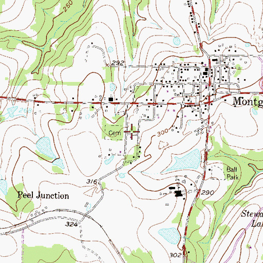 Topographic Map of Arnold-Simonton House, TX