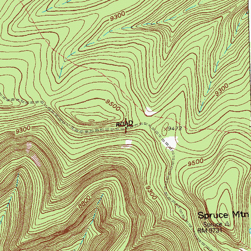 Topographic Map of Fortyseven Trail, CO
