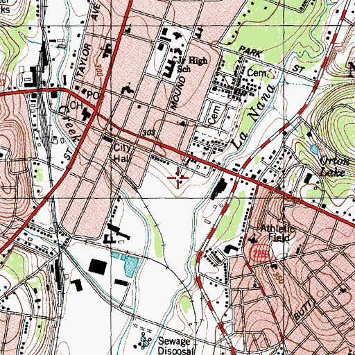 Topographic Map of Adolphus Sterne House, TX