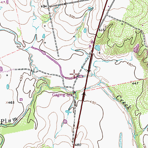 Topographic Map of State Highway 3-A Bridge, TX