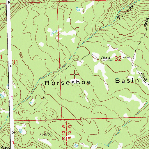Topographic Map of Horseshoe Basin, CO