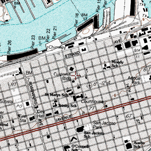 Topographic Map of Moser House, TX