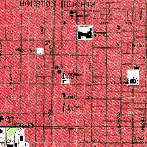 Topographic Map of Moses A Clanton House, TX