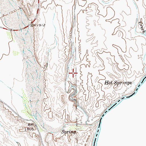 Topographic Map of Boquillas Hot Springs, TX
