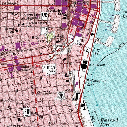 Topographic Map of Richard King House, TX
