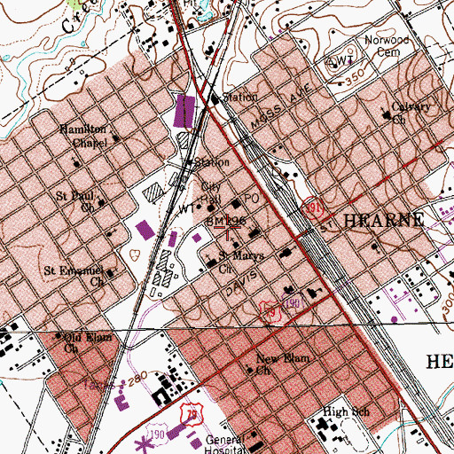 Topographic Map of Robert C Allen House, TX