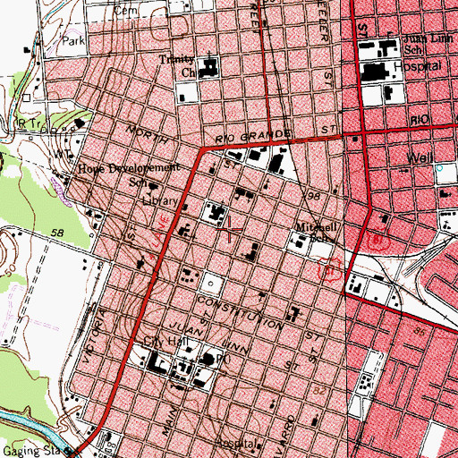 Topographic Map of Robert Clark House, TX