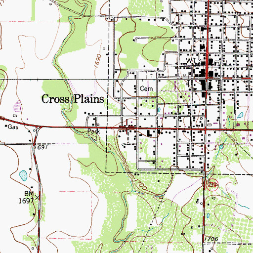 Topographic Map of Robert E Howard House, TX