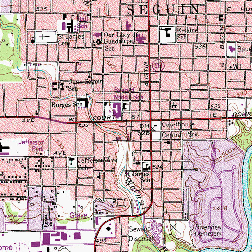 Topographic Map of Robert Hall House, TX