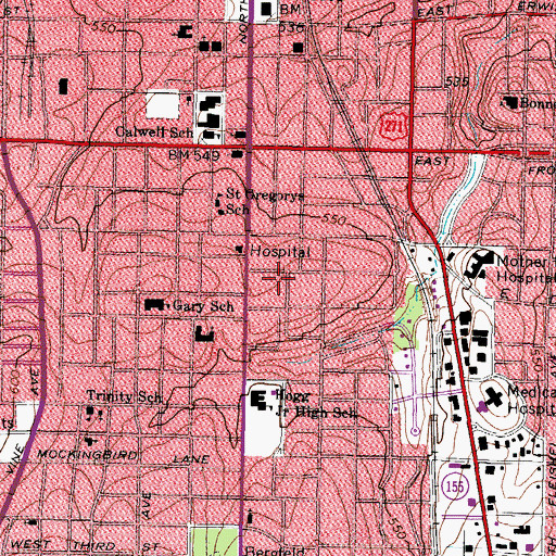 Topographic Map of Ramey House, TX