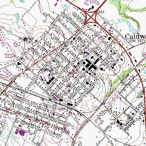 Topographic Map of Reeves-Womack House, TX