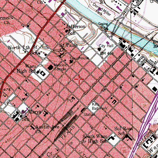 Topographic Map of Praetorian Building, TX