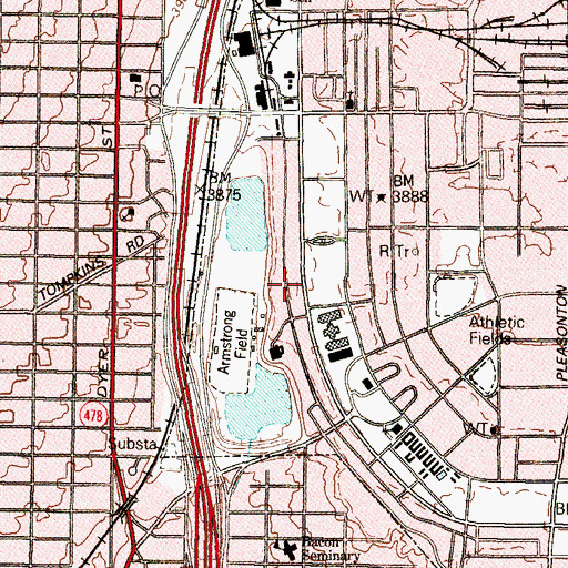 Topographic Map of Quarters Number 1, TX