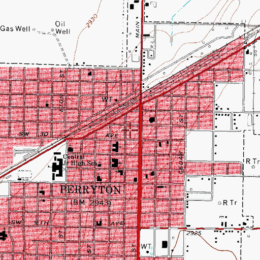 Topographic Map of Plainview Hardware Company Building, TX