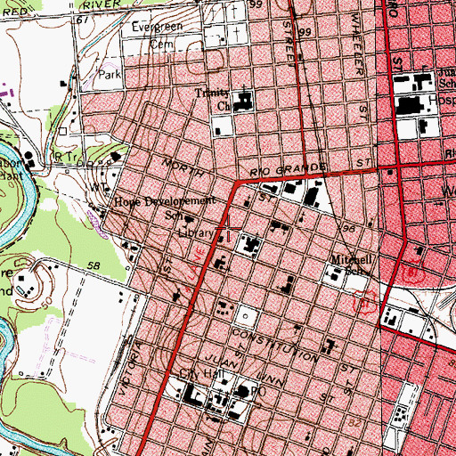 Topographic Map of Pickering House, TX
